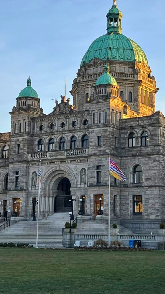 The BC Legislature Building in Victoria, BC