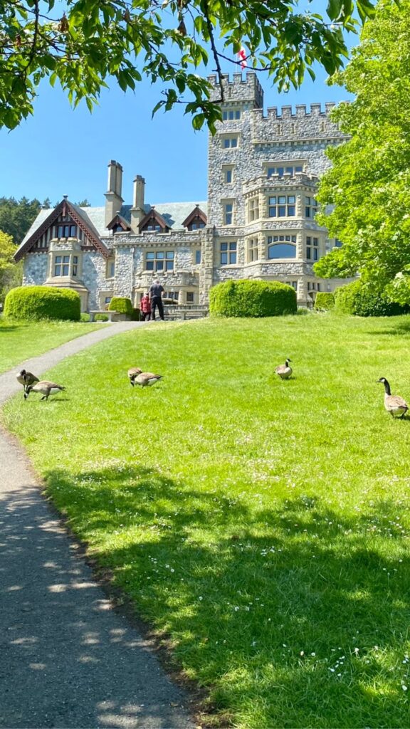 Path up to Hatley Castle in Victoria, BC